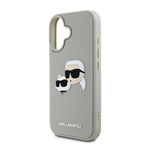 iPhone 16 KARL LAGERFELD 3D RUBBER DOUBLE HEADS szilikon telefonvédő ütésállóság, 3D, BÉZS