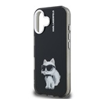 iPhone 16 KARL LAGERFELD IML AQUARELLE CHOUPETTE szilikon telefonvédő ütésállóság, kameravédő, FEKETE