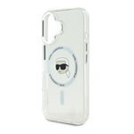iPhone 16 KARL LAGERFELD IML KARL HEAD METAL FRAME MAGSAFE szilikon telefonvédő ütésállóság, MagSafe, ÁTLÁTSZÓ