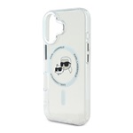 iPhone 16 KARL LAGERFELD IML K&CH HEADS METAL FRAME MAGSAFE szilikon telefonvédő ütésállóság, MagSafe, ÁTLÁTSZÓ