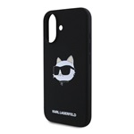 iPhone 16 KARL LAGERFELD LIQUID SILICONE CHOUPETTE HEAD MAGSAFE szilikon telefonvédő ütésállóság, MagSafe, FEKETE