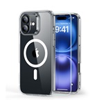 iPhone 16 Plus 5G ESR HYBRID HALOLOCK szilikon telefonvédő ütésállóság, MagSafe + képernyővédő üveg, ÁTLÁTSZÓ