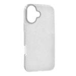 iPhone 16 Plus 5G Gigapack Szilikon telefonvédő műanyag belső, csillogó hátlap, EZÜST