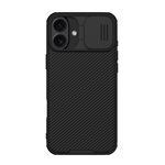 iPhone 16 Plus 5G NILLKIN CAMSHIELD PRO MAGNETIC műanyag telefonvédő ütésállóság, csíkos, FEKETE