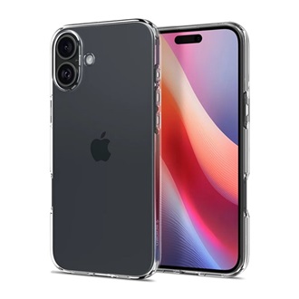 iPhone 16 Plus 5G SPIGEN LIQUID CRYSTAL szilikon telefonvédő ütésállóság, légpárnás sarok, ÁTLÁTSZÓ
