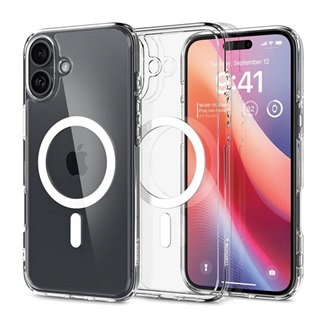 iPhone 16 Plus 5G SPIGEN ULTRA HYBRID MAG műanyag telefonvédő ütésállóság, MagSafe, FEHÉR
