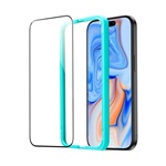 iPhone 16 Plus ESR képernyővédő üveg 2.5D, 9H + segédkeret, FEKETE