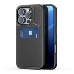 iPhone 16 Pro 5G DUX DUCIS RAFI II MAG szilikon telefonvédő kitámasztó, MagSafe, FEKETE