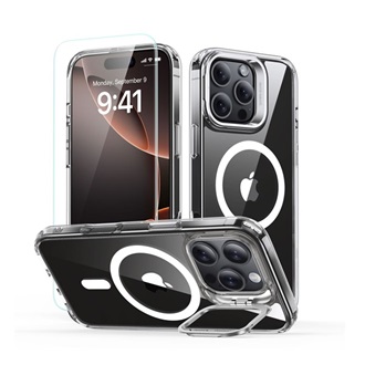 iPhone 16 Pro 5G ESR CLASSIC HYBRID szilikon telefonvédő ütésállóság, MagSafe + képernyővédő üveg, ÁTLÁTSZÓ