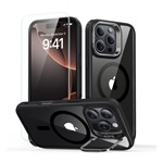 iPhone 16 Pro 5G ESR CLASSIC HYBRID szilikon telefonvédő ütésállóság, MagSafe + képernyővédő üveg, FEKETE