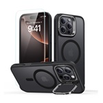 iPhone 16 Pro 5G ESR CLASSIC HYBRID szilikon telefonvédő ütésállóság, matt + képernyővédő üveg, FEKETE