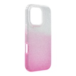 iPhone 16 Pro 5G Gigapack Szilikon telefonvédő műanyag belső, csillogó hátlap, ÁTLÁTSZÓ/RÓZSASZÍN