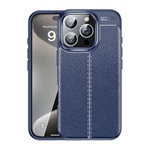 iPhone 16 Pro 5G Gigapack Szilikon telefonvédő ütésállóság, varrás minta, SÖTÉTKÉK