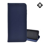 iPhone 16 Pro 5G Gigapack Tok álló, valódi bőr FLIP, asztali tartó, SÖTÉTKÉK