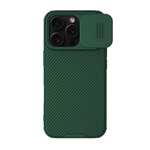 iPhone 16 Pro 5G NILLKIN CAMSHIELD PRO MAGNETIC műanyag telefonvédő ütésállóság, csíkos, SÖTÉTZÖLD