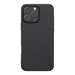 iPhone 16 Pro 5G NILLKIN SUPER FROSTED PRO MAGNETIC műanyag telefonvédő mágneses, gumírozott, FEKETE