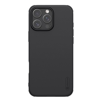 iPhone 16 Pro 5G NILLKIN SUPER FROSTED PRO MAGNETIC műanyag telefonvédő mágneses, gumírozott, FEKETE