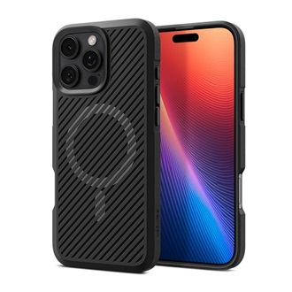 iPhone 16 Pro 5G SPIGEN CORE ARMOR MAG szilikon telefonvédő ütésállóság, MagSafe, FEKETE