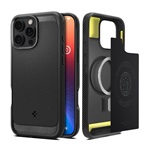 iPhone 16 Pro 5G SPIGEN RUGGED ARMOR szilikon telefonvédő ütésállóság, MagSafe, FEKETE