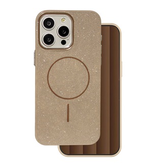 iPhone 16 Pro GIGAPACK Szilikon telefonvédő műanyag hátlap, csillogó, BARNA