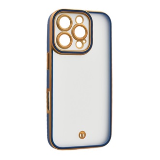 iPhone 16 Pro GIGAPACK Szilikon telefonvédő ütésállóság, kameravédő, ARANY/SÖTÉTKÉK