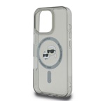 iPhone 16 Pro KARL LAGERFELD IML K&CH HEADS METAL FRAME MAGSAFE szilikon telefonvédő ütésállóság, MagSafe, FEKETE