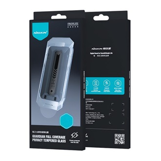 iPhone 16 Pro Max 5G NILLKIN GUARDIAN képernyővédő üveg 2.5D, 9H + segédkeret, FEKETE