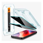 iPhone 16 Pro Max 5G SPIGEN EZ FIT képernyővédő üveg 2db 2.5D, 9H + segédkeret, ÁTLÁTSZÓ