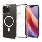 iPhone 16 Pro Max 5G SPIGEN LIQUID CRYSTAL MAGSAFE szilikon telefonvédő ütésállóság, MagSafe, ÁTLÁTSZÓ