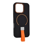 iPhone 16 Pro Max GIGAPACK Szilikon telefonvédő mikrofiber plüss belső, MagSafe, FEKETE