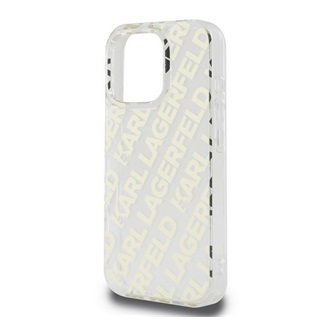 iPhone 16 Pro Max KARL LAGERFELD IML ELECTROPLATED REPEATED LOGO szilikon telefonvédő ütésállóság ARANY