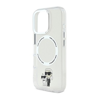 iPhone 16 Pro Max KARL LAGERFELD IML KARL AND CHOUPETTE MAGSAFE szilikon telefonvédő ütésállóság, MagSafe, ÁTLÁTSZÓ