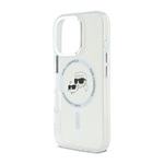 iPhone 16 Pro Max KARL LAGERFELD IML K&CH HEADS METAL FRAME MAGSAFE szilikon telefonvédő ütésállóság, MagSafe, ÁTLÁTSZÓ