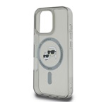 iPhone 16 Pro Max KARL LAGERFELD IML K&CH HEADS METAL FRAME MAGSAFE szilikon telefonvédő ütésállóság, MagSafe, FEKETE