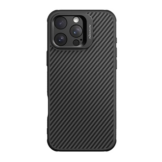 iPhone 16 Pro Max NILLKIN CARBOPROP szilikon telefonvédő ütésállóság, karbon minta, FEKETE