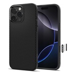 iPhone 16 Pro Max SPIGEN LIQUID AIR T szilikon telefonvédő ütésállóság, MagSafe, FEKETE