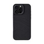 iPhone 16 Pro Max TACTICAL MAGFORCE BEAVER szilikon telefonvédő mikrofiber plüss belső, topográfiai minta, FEKETE