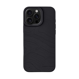 iPhone 16 Pro Max TACTICAL MAGFORCE BEAVER szilikon telefonvédő mikrofiber plüss belső, topográfiai minta, FEKETE