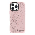 iPhone 16 Pro Max TACTICAL MAGFORCE HYPERSTEALTH SIKA szilikon telefonvédő ütésállóság, topográfiai minta, RÓZSASZÍN