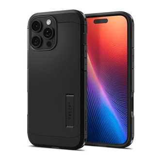 iPhone 16 Pro SPIGEN TOUGH ARMOR MAG T műanyag telefonvédő ütésállóság, MagSafe, FEKETE