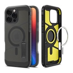 iPhone 16 Pro SPIGEN TOUGH ARMOR MAG műanyag telefonvédő ütésállóság, kitámasztó, FEKETE