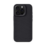 iPhone 16 Pro TACTICAL MAGFORCE BEAVER szilikon telefonvédő mikrofiber plüss belső, topográfiai minta, FEKETE