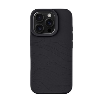 iPhone 16 Pro TACTICAL MAGFORCE BEAVER szilikon telefonvédő mikrofiber plüss belső, topográfiai minta, FEKETE