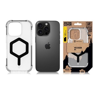 iPhone 16 Pro TACTICAL MAGFORCE HEXAGON szilikon telefonvédő ütésállóság, MagSafe, FEKETE
