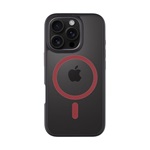 iPhone 16 Pro TACTICAL MAGFORCE HYPERSTEALTH 2.0 szilikon telefonvédő ütésállóság, MagSafe, FEKETE/PIROS