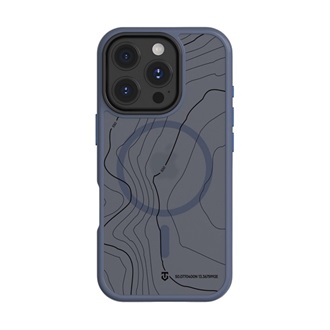 iPhone 16 Pro TACTICAL MAGFORCE HYPERSTEALTH SIKA szilikon telefonvédő ütésállóság, topográfiai minta, SÖTÉTKÉK