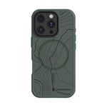 iPhone 16 Pro TACTICAL MAGFORCE HYPERSTEALTH SIKA szilikon telefonvédő ütésállóság, topográfiai minta, SÖTÉTZÖLD