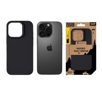 iPhone 16 Pro TACTICAL MAGFORCE VELVET SMOOTHIE szilikon telefonvédő ütésállóság, MagSafe, FEKETE