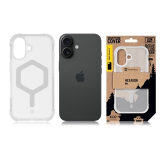 iPhone 16 TACTICAL MAGFORCE HEXAGON szilikon telefonvédő ütésállóság, MagSafe, FEHÉR