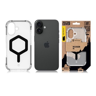 iPhone 16 TACTICAL MAGFORCE HEXAGON szilikon telefonvédő ütésállóság, MagSafe, FEKETE